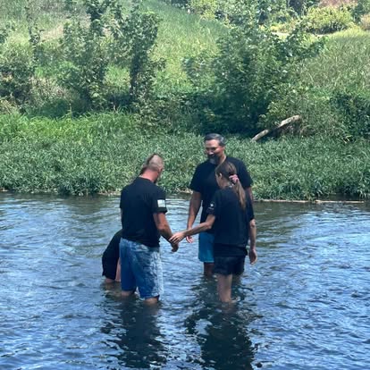 A river baptism
